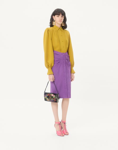 Valentino Garavani - Valentino Garavani Devain Small Embroidered Shoulder Bag - Black/multicolour - Woman - Shoulder Bags